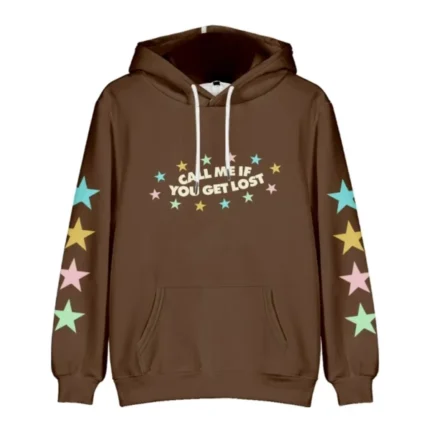 Call Me If You Get Lost Brown Hoodie